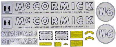 IH W6 1945-52: Mylar Decal Set