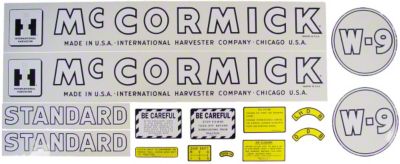 IH W9 1945-52: Mylar Decal Set