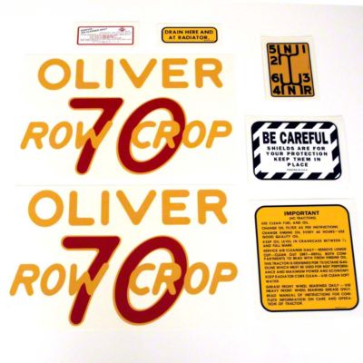 Oliver 70 Row Crop: Mylar Decal Set