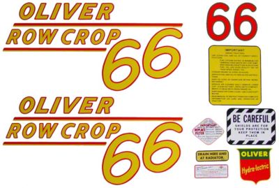 Oliver 66 Row Crop: Mylar Decal Set