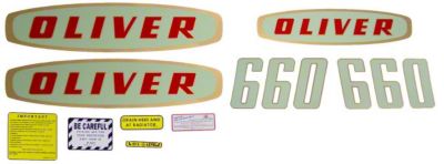 Oliver Early 660 Gas: Mylar Decal Set