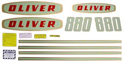 Oliver Early 880 Gas: Mylar Decal Set