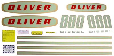 Oliver Early 880 Diesel: Mylar Decal Set