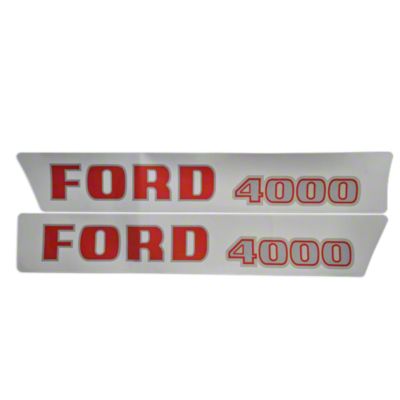 Ford 4000 1965-68 3 Cyl: Mylar Decal Set