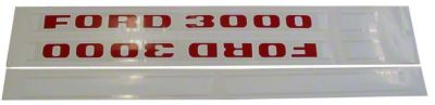 Ford 3000 1968 and up: mylar Decal Set