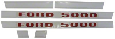 Vinyl Decal Set - Ford 5000 1968 And Later
