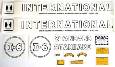 IH I6 1945-52: Mylar Decal Set
