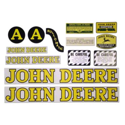 JD A Styled Hood 1947-52: Mylar Decal Set