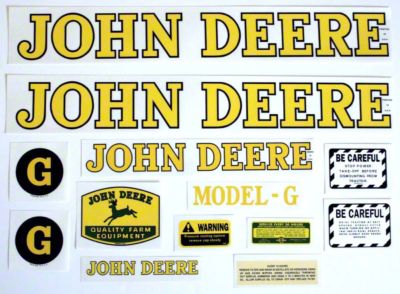 JD G Styled Hood 1947-52: Mylar Decal Set