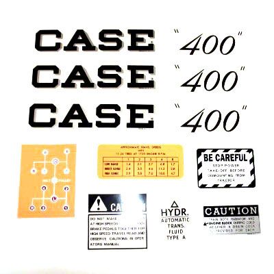 Case 400 Script: Mylar Decal Set