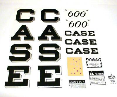 Case 600 Script: Mylar Decal Set