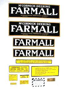 IH Farmall Regular: Mylar Decal Set