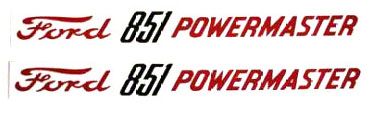 Ford 851 Powermaster: Mylar Decal Hood Pair