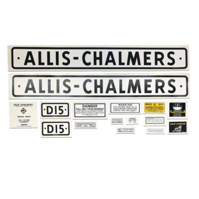 AC D15 Series I 1960-62: Mylar Decal Set