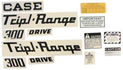 Case 300 Triple Range: Mylar Decal Set