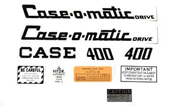 Case 400 Case-O-Matic: Mylar Decal Set