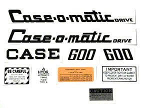 Case 600 Case-O-Matic: Mylar Decal Set