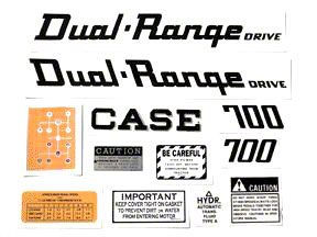 Case 700 Dual Range: Mylar Decal Set