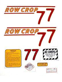 Oliver 77 Row Crop: Mylar Decal Set