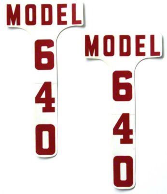 Ford 640: Mylar Hood Decals, Pair