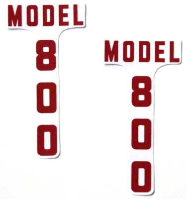 Ford 800: Vinyl Cut Hood Decals, Pair