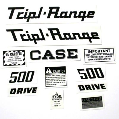 Case 500 Triple Range: Mylar Decal Set