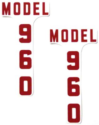 Ford 960: Vinyl Cut Hood Decals, Pair