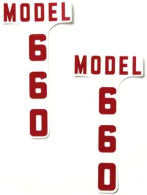 Ford 660 1955-57: Vinyl Cut Hood Decals, Pair