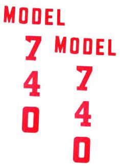 Ford 740 1955-57: Vinyl Cut Hood Decals, Pair