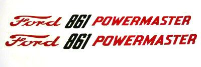 Ford 861 Powermaster: Mylar Hood Decals, Pair