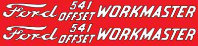 Ford 541 Offset Workmaster: Set Of 2 Mylar Decals