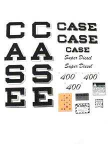 Case 400 Script Super Diesel: Mylar Decal Set