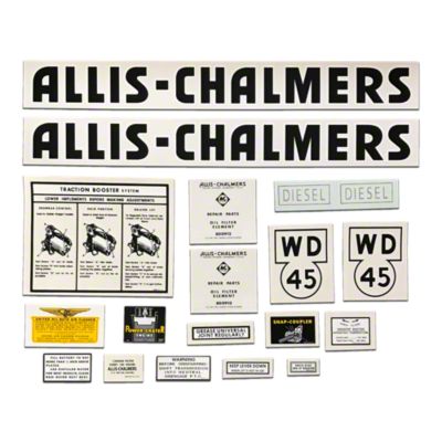 AC WD45 Diesel: Mylar Decal Set