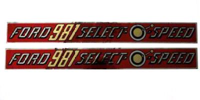 Ford 981 Select-O-Speed: Mylar Decal Set