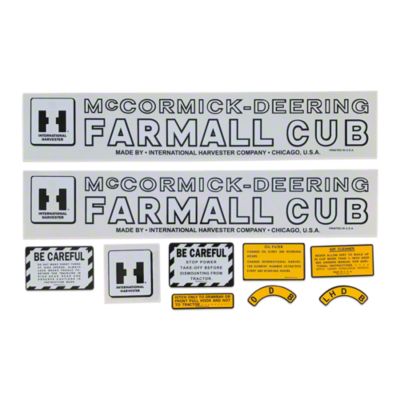 MC D Farmall Cub 1947-49: Mylar Decal Set