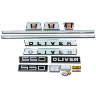 Oliver Late 550: Mylar Decal Set