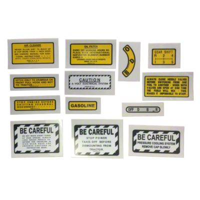 13 Piece Mylar Miscellaneous Decal Set (IH 300 Gas)