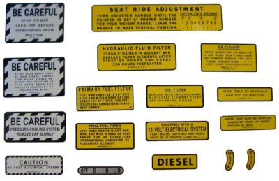 IH 560, 660 Diesel: Mylar Misc Decal Set --  15 Pieces