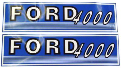 Ford 4000 Before 1965:  Mylar Decal Hood Set