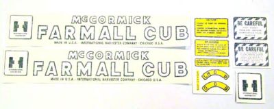 MC D Farmall Cub 49+: Vinyl Decal