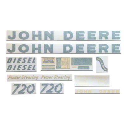 JD 720 Gas or Diesel Vinyl Cut Decal Set