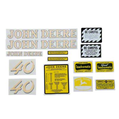 JD 40 Vinyl Cut Decal Set