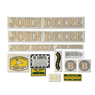 JD B Styled Hood 1948-52, Vinyl Cut Decal Set