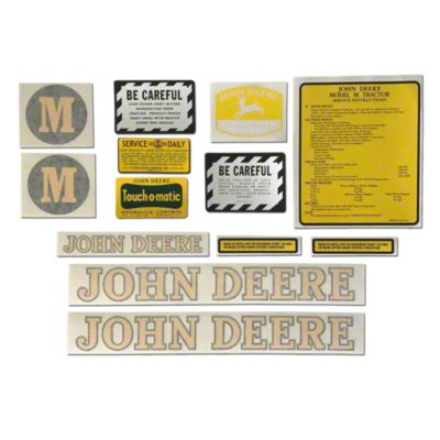 JD M 1950-1952, Vinyl Cut Decal Set