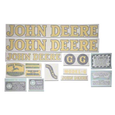 JD G Styled Hood 1947-52, Vinyl Cut Decal Set