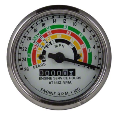 Tachometer (Tractor Meter), 957E17360A, 957E17360D, Ford Dexta, Super Dexta diesel only