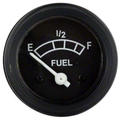 Fuel Gauge With Black Bezel (Positive Ground)