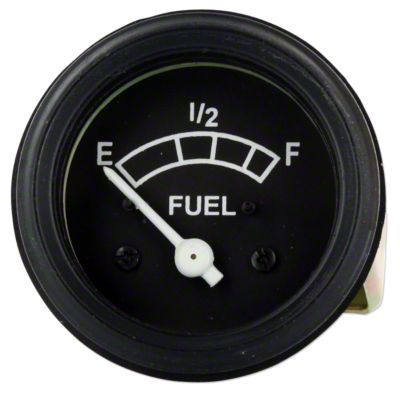 12 Volt Negative Ground Fuel Gauge With Black Bezel