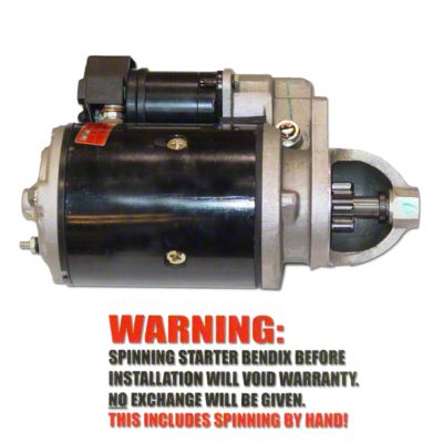 New 12 Volt Starter, fits Diesel engines only