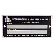 Blank Serial Number Tag With Rivets